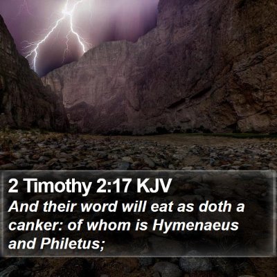 2 Timothy 2:17 KJV Bible Verse Image