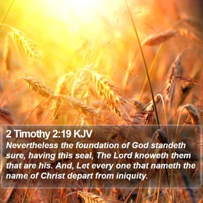 2 Timothy 2:19 KJV Bible Verse Image