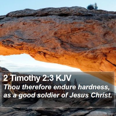 2 Timothy 2:3 KJV Bible Verse Image