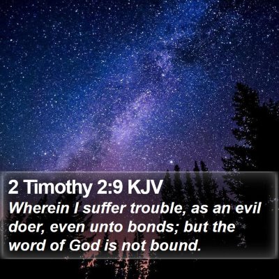 2 Timothy 2:9 KJV Bible Verse Image