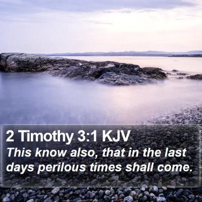 2 Timothy 3:1 KJV Bible Verse Image