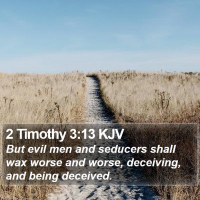 2 Timothy 3:13 KJV Bible Verse Image