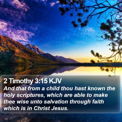 2 Timothy 3:15 KJV Bible Verse Image