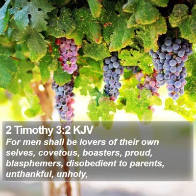 2 Timothy 3:2 KJV Bible Verse Image
