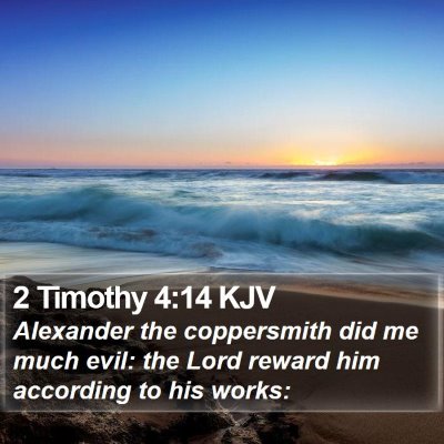 2 Timothy 4:14 KJV Bible Verse Image