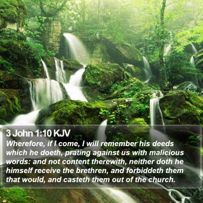 3 John 1:10 KJV Bible Verse Image