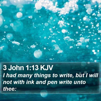 3 John 1:13 KJV Bible Verse Image