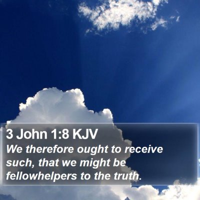 3 John 1:8 KJV Bible Verse Image