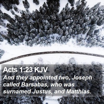 Acts 1:23 KJV Bible Verse Image