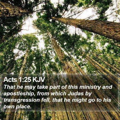 Acts 1:25 KJV Bible Verse Image