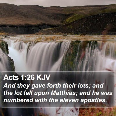 Acts 1:26 KJV Bible Verse Image