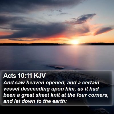 Acts 10:11 KJV Bible Verse Image