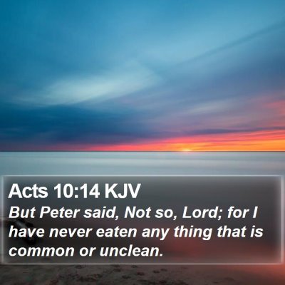 Acts 10:14 KJV Bible Verse Image