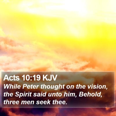 Acts 10:19 KJV Bible Verse Image