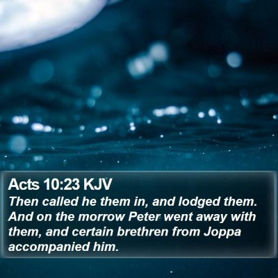 Acts 10:23 KJV Bible Verse Image