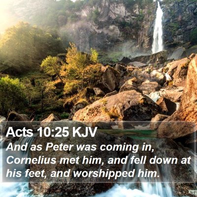 Acts 10:25 KJV Bible Verse Image