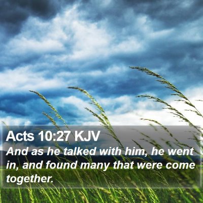 Acts 10:27 KJV Bible Verse Image