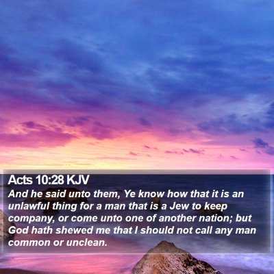 Acts 10:28 KJV Bible Verse Image