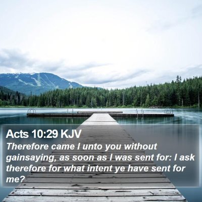 Acts 10:29 KJV Bible Verse Image