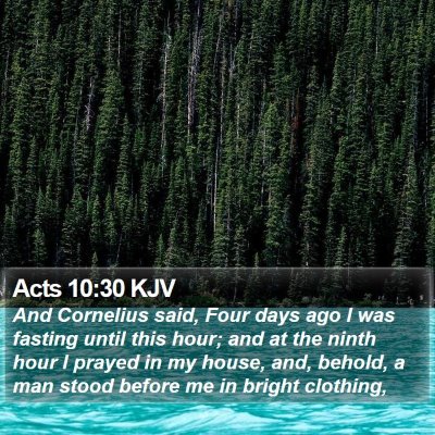 Acts 10:30 KJV Bible Verse Image