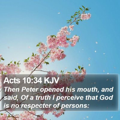 Acts 10:34 KJV Bible Verse Image