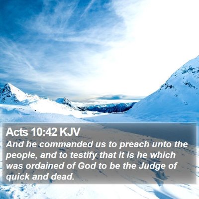 Acts 10:42 KJV Bible Verse Image