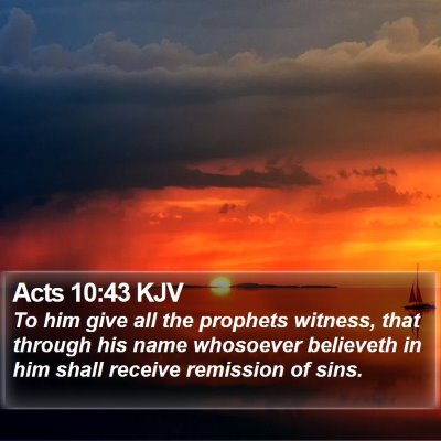 Acts 10:43 KJV Bible Verse Image