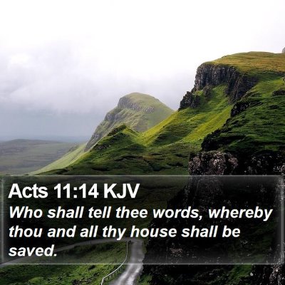 Acts 11:14 KJV Bible Verse Image