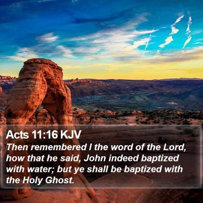 Acts 11:16 KJV Bible Verse Image
