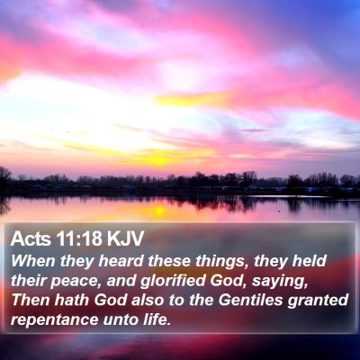 Acts 11:18 KJV Bible Verse Image