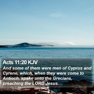 Acts 11:20 KJV Bible Verse Image
