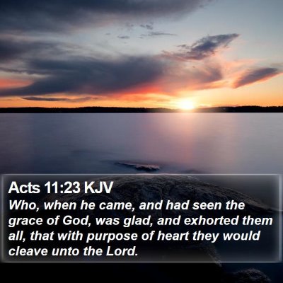 Acts 11:23 KJV Bible Verse Image