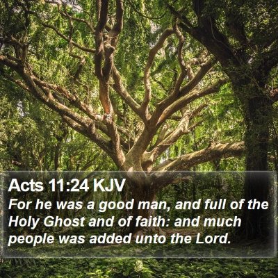 Acts 11:24 KJV Bible Verse Image