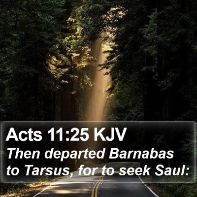 Acts 11:25 KJV Bible Verse Image