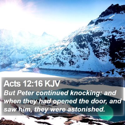 Acts 12:16 KJV Bible Verse Image