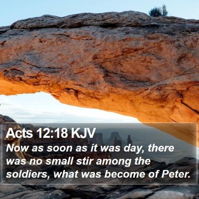 Acts 12:18 KJV Bible Verse Image