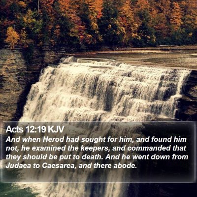 Acts 12:19 KJV Bible Verse Image