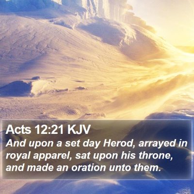 Acts 12:21 KJV Bible Verse Image
