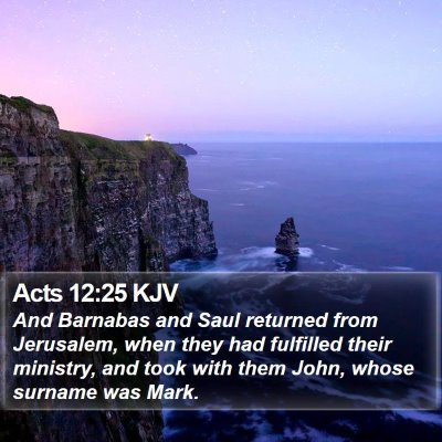 Acts 12:25 KJV Bible Verse Image