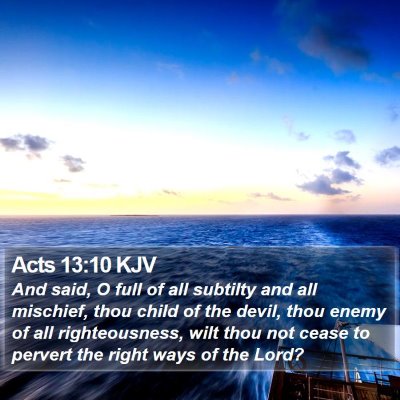 Acts 13:10 KJV Bible Verse Image