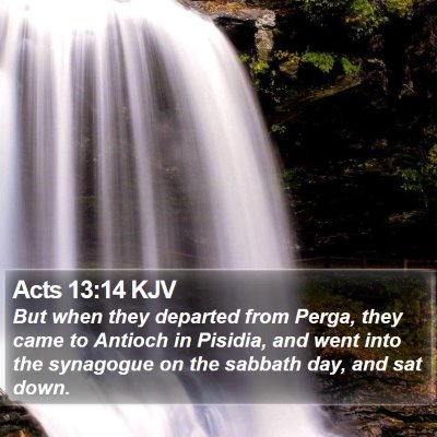 Acts 13:14 KJV Bible Verse Image