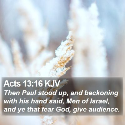 Acts 13:16 KJV Bible Verse Image