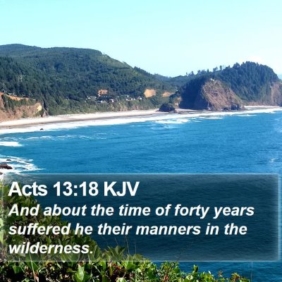 Acts 13:18 KJV Bible Verse Image