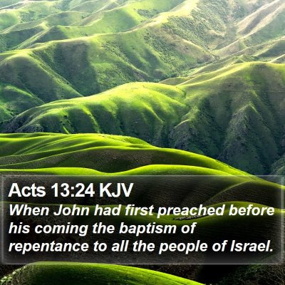 Acts 13:24 KJV Bible Verse Image