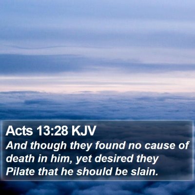 Acts 13:28 KJV Bible Verse Image