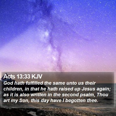 Acts 13:33 KJV Bible Verse Image