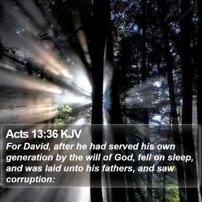 Acts 13:36 KJV Bible Verse Image