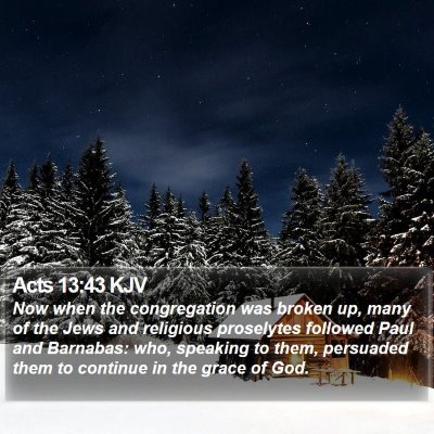 Acts 13:43 KJV Bible Verse Image