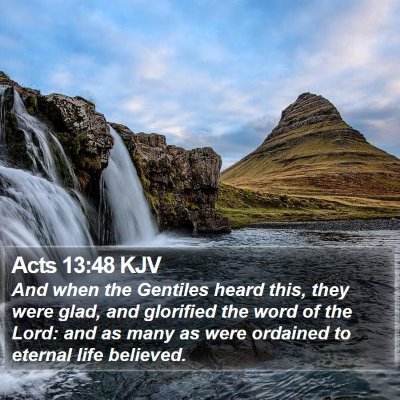 Acts 13:48 KJV Bible Verse Image