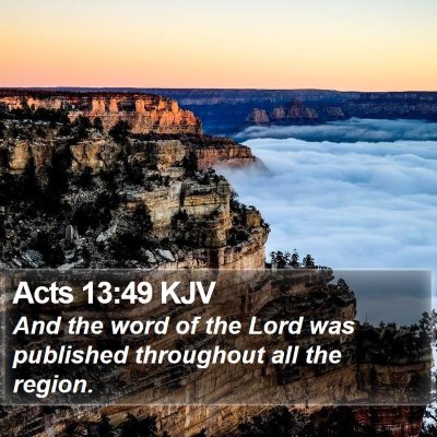 Acts 13:49 KJV Bible Verse Image
